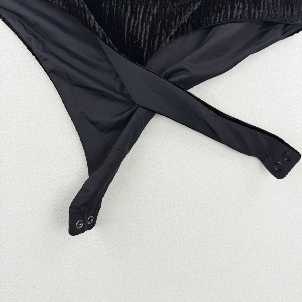 NAKED WARDROBE Velvet Sculpt Tube Bodysuit Size M Womens Black NW-B3278-VE NEW‎ - Picture 2 of 7